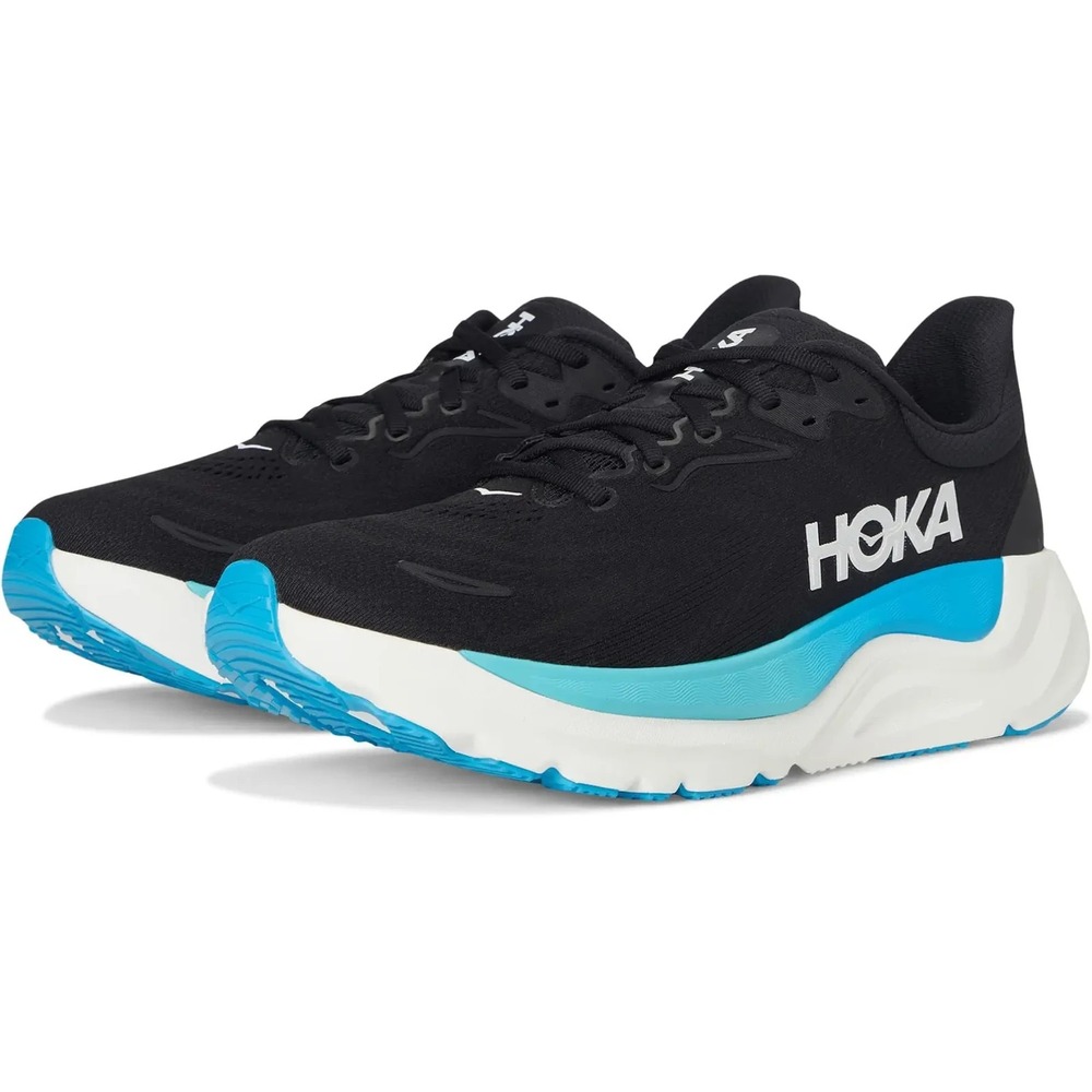 HOKA® (Men's 8.5 WIDE) ARAHI™ 8 Running Shoes in Black/Skyward Blue - $150